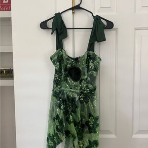 iHeartRaves Emerald Sequin Dress